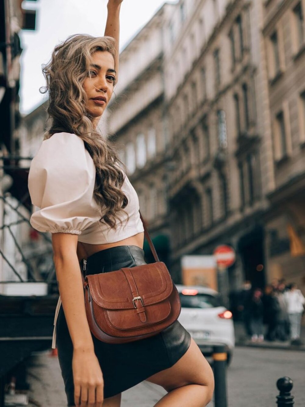 Crossbody Bags for Women,Small Saddle Purse and Boho Cross Body Handbags,Vegan L - Picture 9 of 10